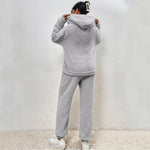 Casual Hooded Top And Elastic Band Pants Set