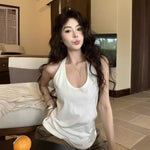 Sleeveless Basic Versatile Top - white