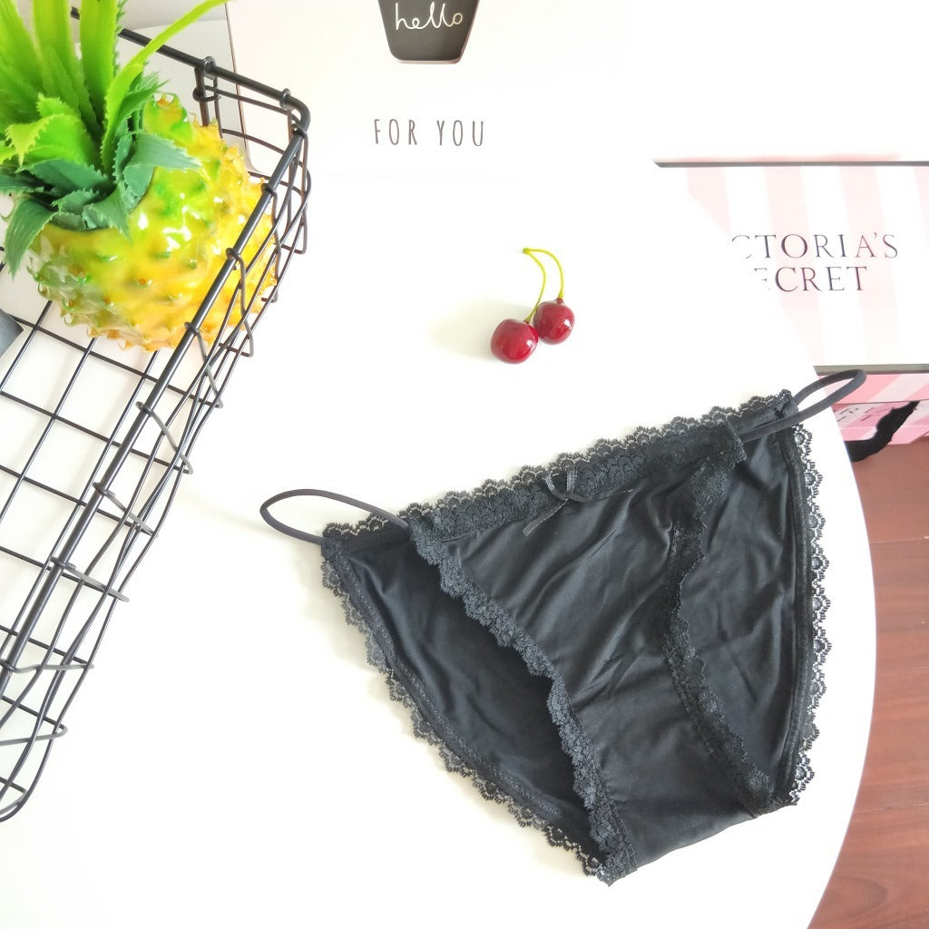 Ice Silk Traceless Lace Simple and Comfortable Panties - runwayfashionista.com
