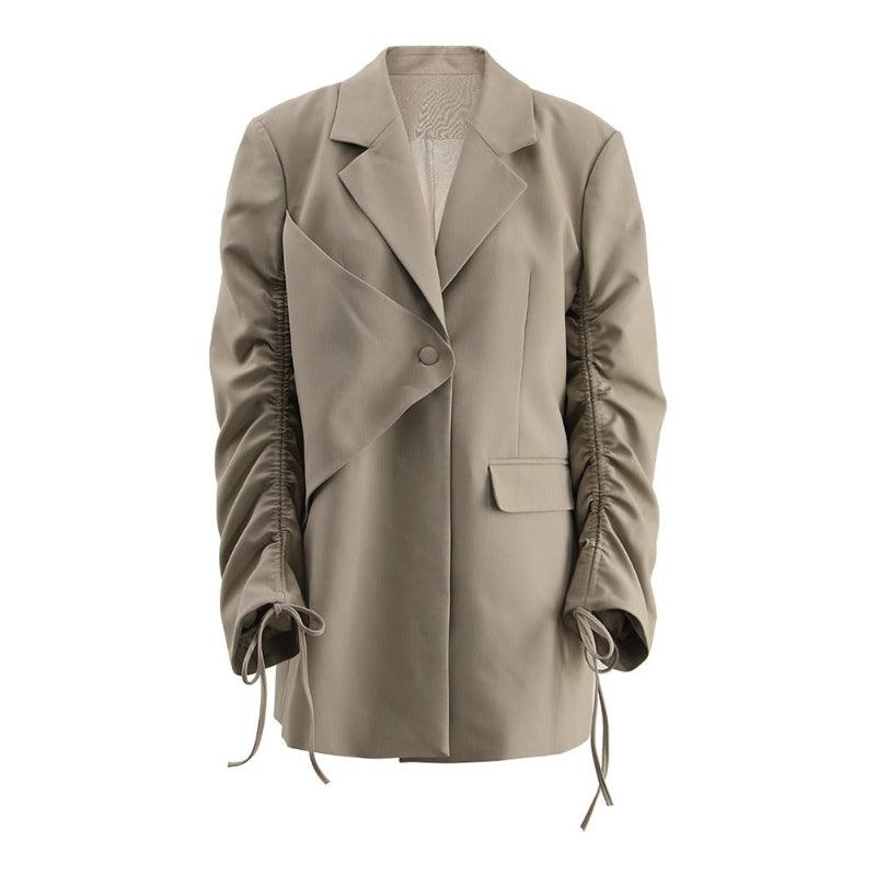 Drawstring Design Loose Jacket