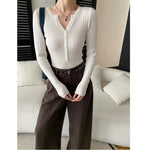 Henley V-Neck Knit: Sharp Commuter Edge