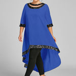 Glamorous Plus Size Sequined Dip Hem Dress
