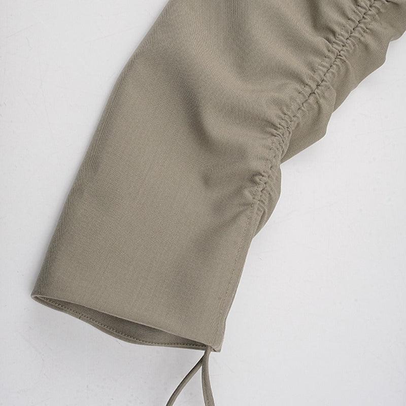 Drawstring Design Loose Jacket