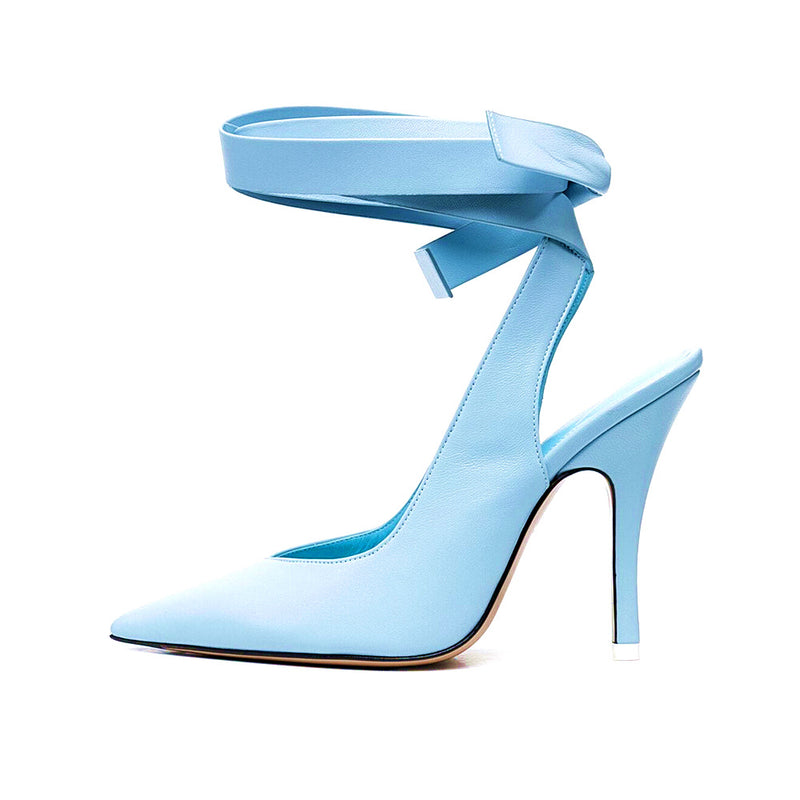 Pointed Toe Slingback Stiletto High-heeled Shoes - runwayfashionista.com