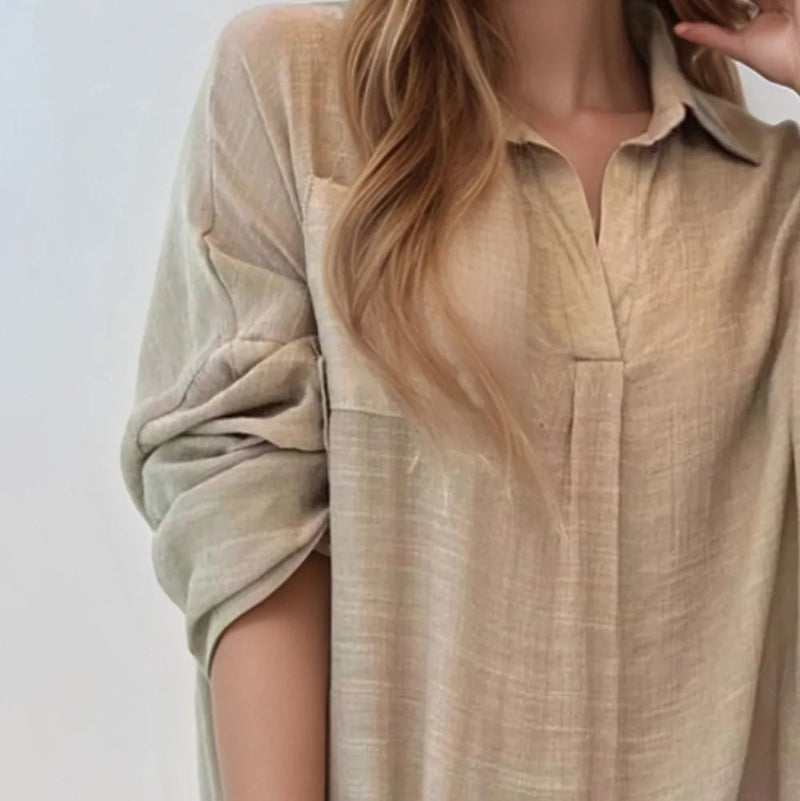 Bold Shirt Dress with Daring Side Slits