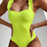 One Piece Ruffle Swimwear
