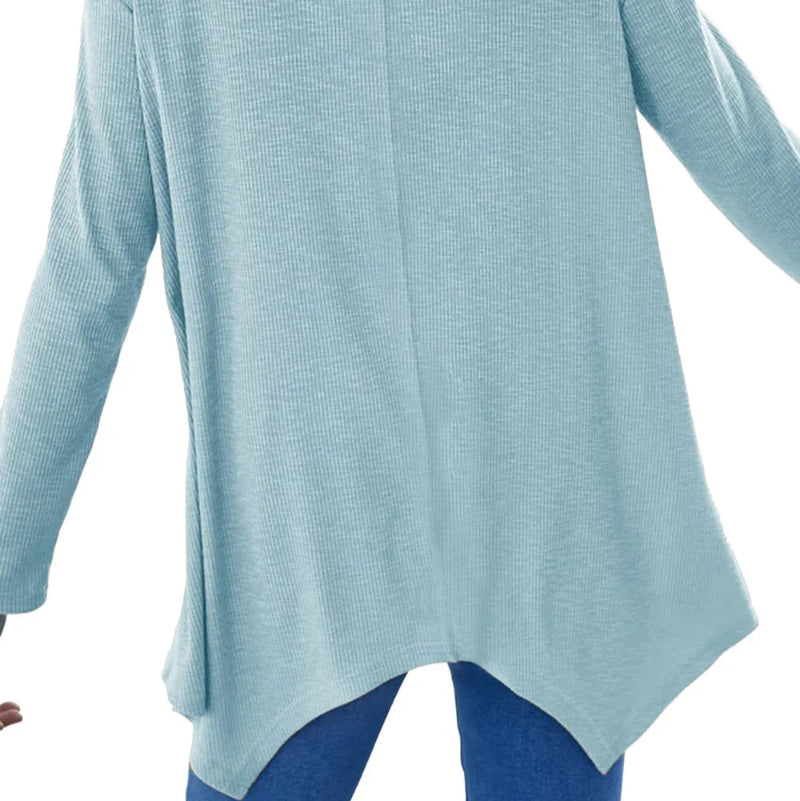 V-Neck Long Sleeve T-Shirt - runwayfashionista.com