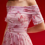 Floral Off-the-Shoulder Tiered Maxi Dress