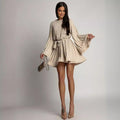 Lace Up Waist Short Dress