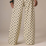 Casual Polka Dot Mid-rise Non-stretch Jeans