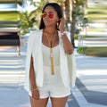 Short sexy cape fashionable small suit - runwayfashionista.com