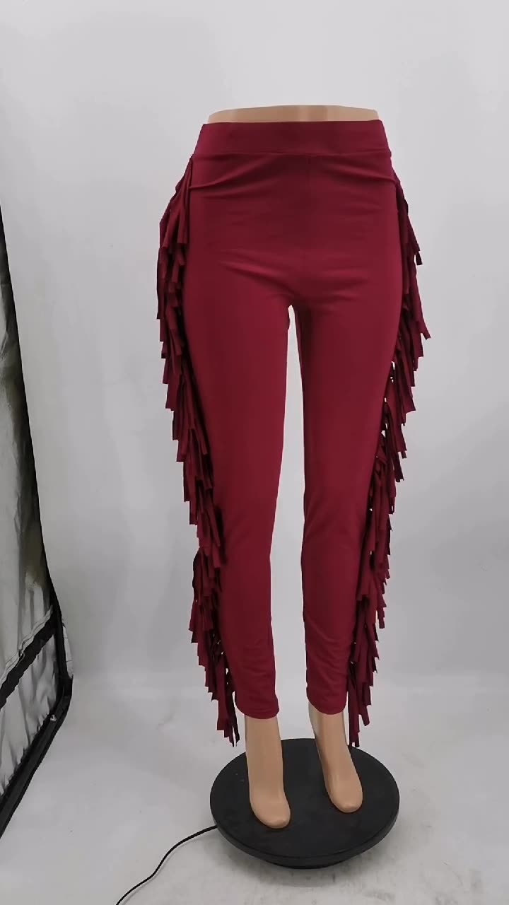 Cute Sports Casual Tassel Pants - runwayfashionista.com