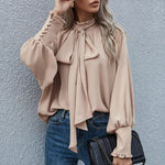 Chic Long Puff Sleeve Loose Blouse