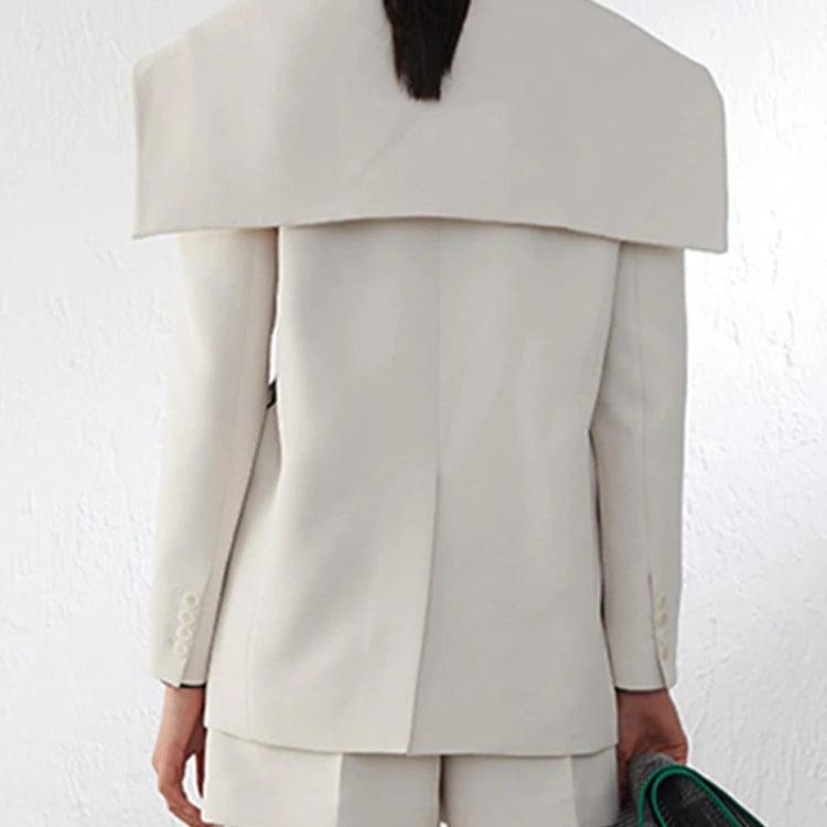 Long sleeve single button blazer - runwayfashionista.com