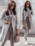 Medium Length Woollen Coat - runwayfashionista.com