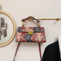 Chic Snakeskin Print PU Leather Crossbody Bag - runwayfashionista.com