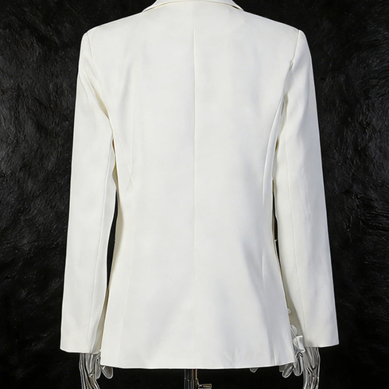 Elegant Three-dimensional Floral Loose-fitting Blazers