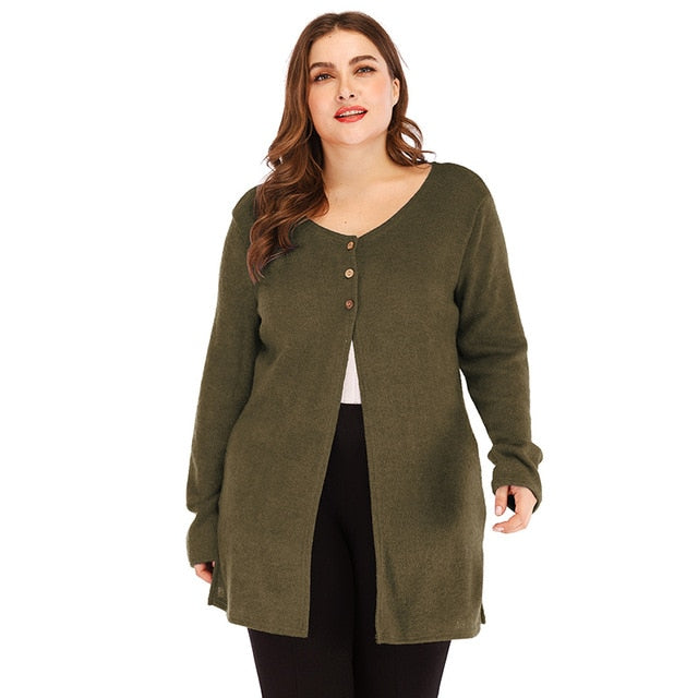 High Spirit V Neck Long Cardigan - runwayfashionista.com