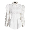 Three-dimensional Ruffles Loose Blouse - runwayfashionista.com