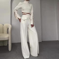 High Neck Loose Wide Leg Set