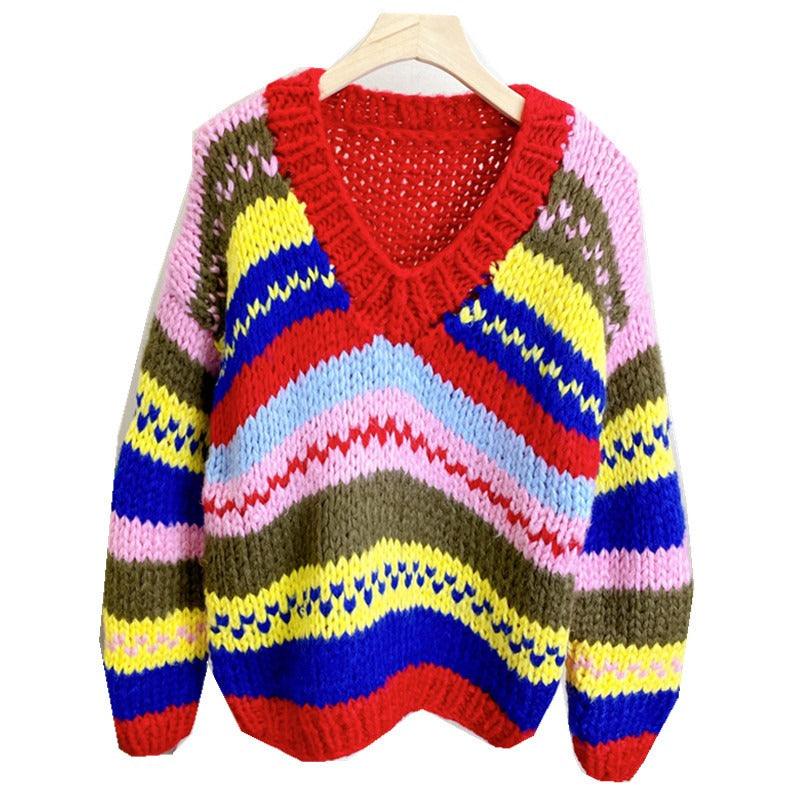 Long Sleeved Striped Sweater