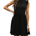 Ruffled sleeveless mini dress - runwayfashionista.com