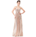 Rose Gold Sequin Bridesmaid Dresses - runwayfashionista.com