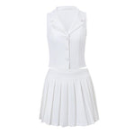 Pure Desire Pleated Skirt Set