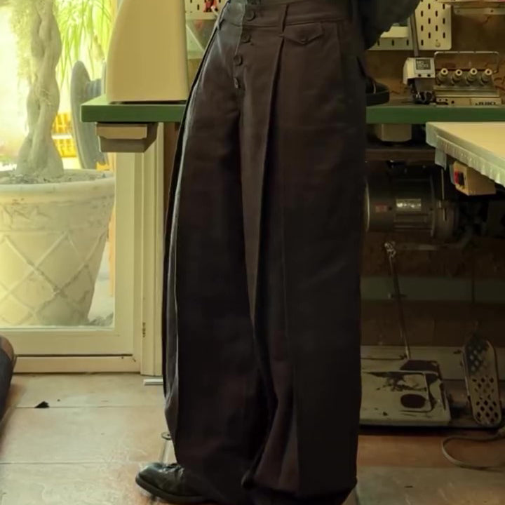 Casual Linen Wide-leg Pants