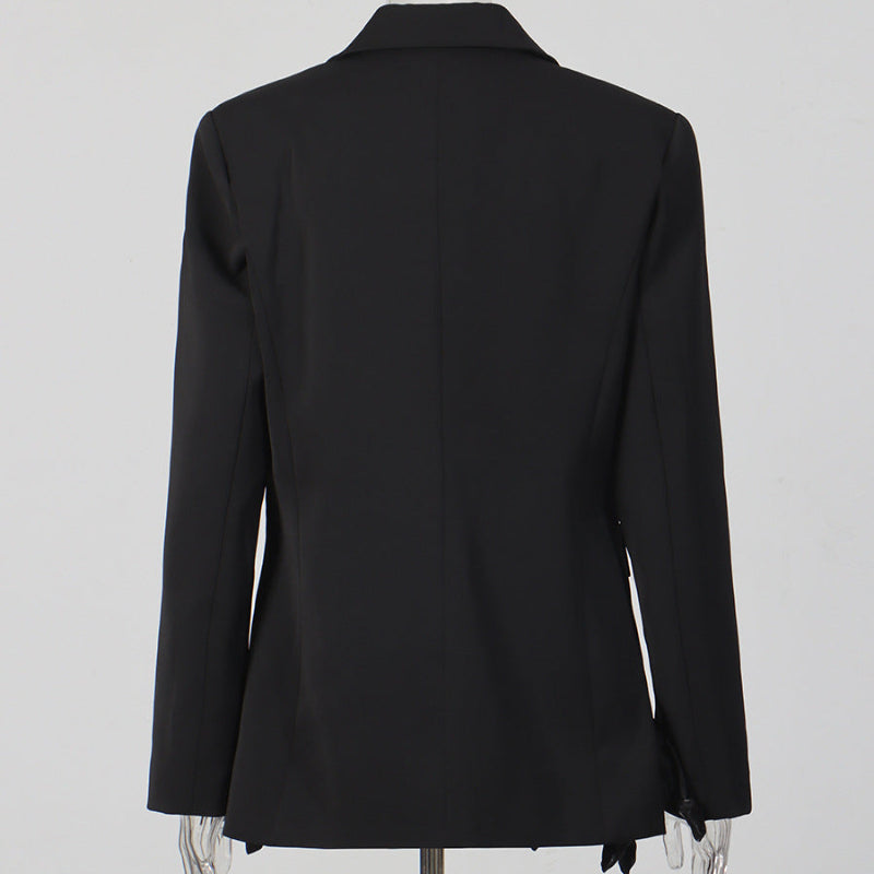 Elegant Three-dimensional Floral Loose-fitting Blazers