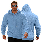 Plush Long-sleeved Pullover Fleece Hoodie - light blue