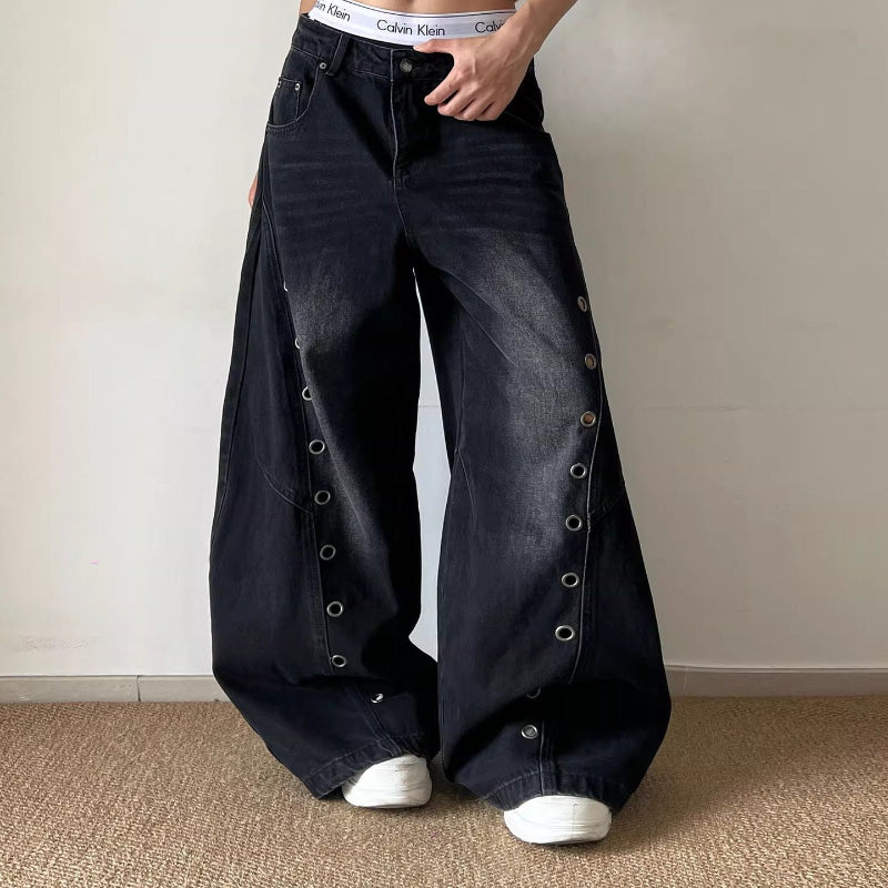 Eyelet Washed Scimitar Jeans