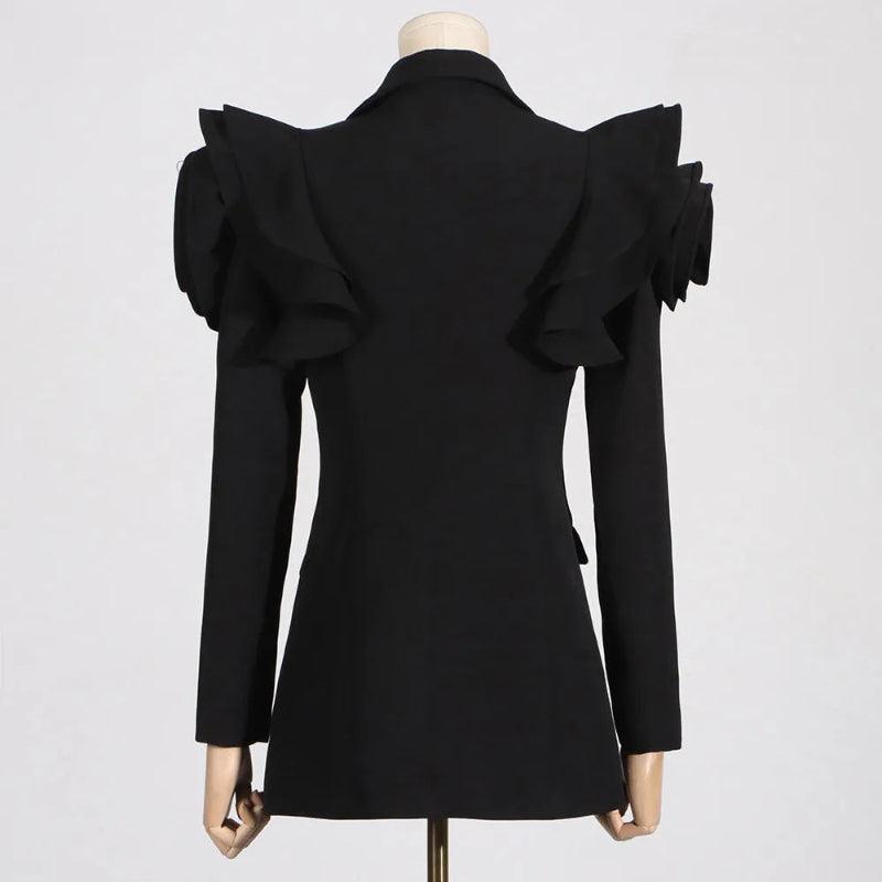 Long sleeve temperament blazer - runwayfasionista.com