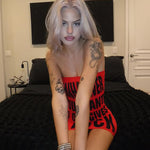 Fitted Slimming Printed Wrap Mini Dress - red