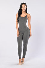 Long Tight Backless Suspender Jumpsuit - runwayfashionista.com