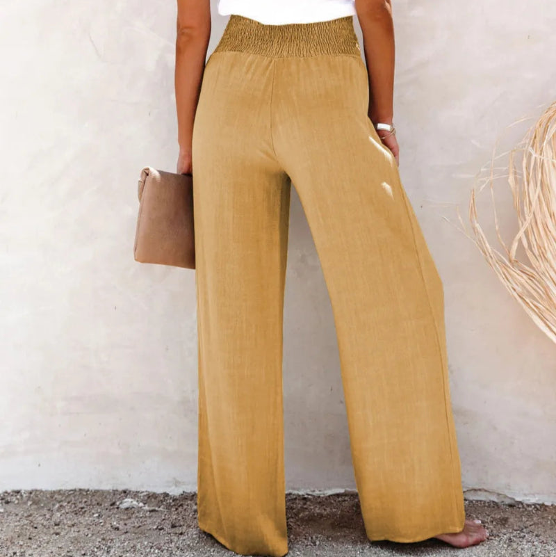Decorative Button High Waist Pants - runwayfashionista.com