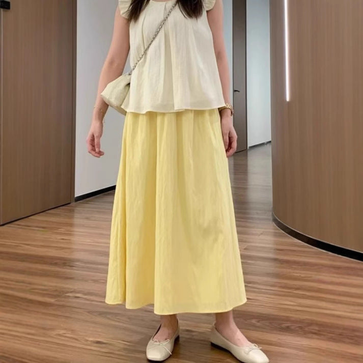 High-Waisted Midi Skirt