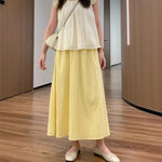High-Waisted Midi Skirt