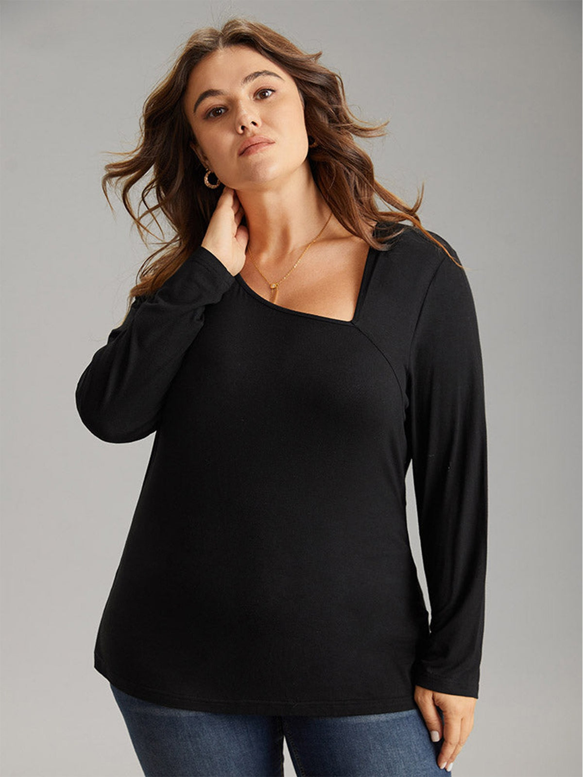 Versatile Knitted Long Sleeved Top - runwayfashionista.com