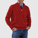 Stand Collar Zipper Sweater