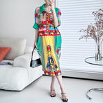 Bold & Beautiful: New Pleated Midi Dress - Green