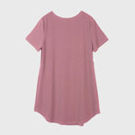 V-Neck Short Sleeve Lounge Dress - runwayfshionista.com