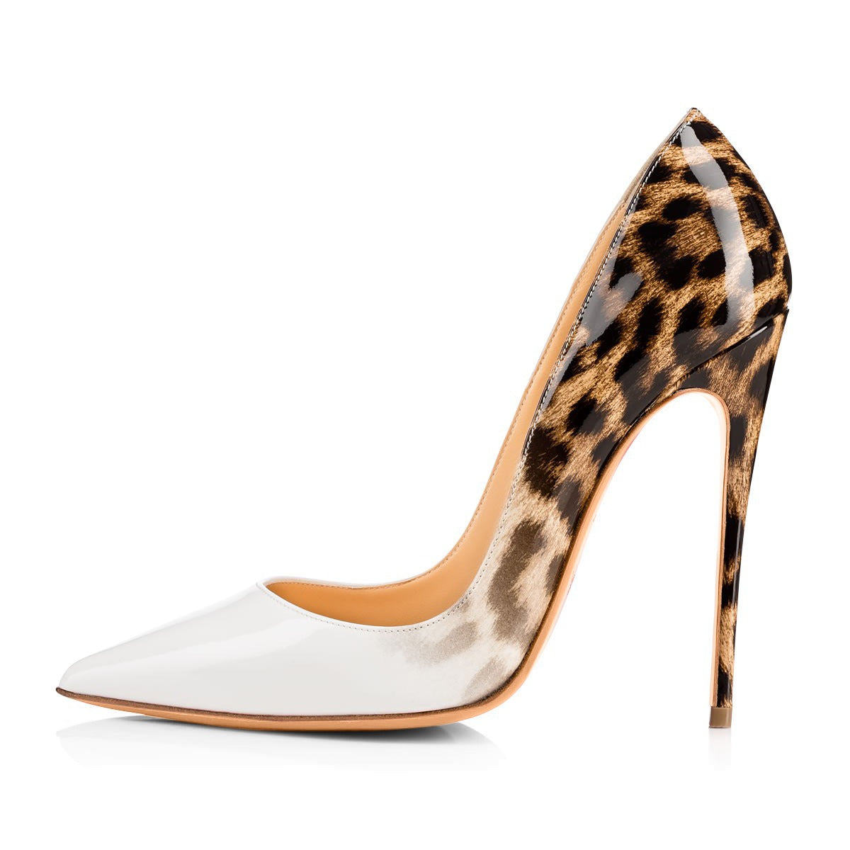 Leopard print gradient high heels - runwayfashionista.com