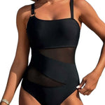 One-Piece Solid Color Swimsuit
