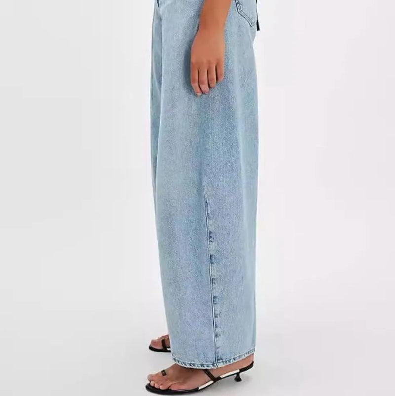 Wide Leg Jeans with Pockets