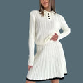 Pleated Short Skirt Suit