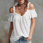 Off-Shoulder Blouse - white