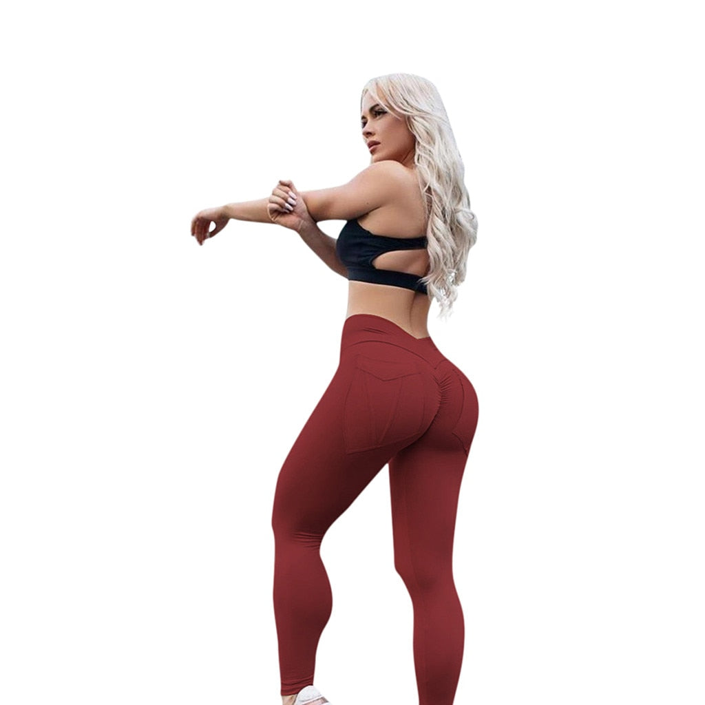 High Waist Anti Cellulite Leggings - runwayfashionista.com