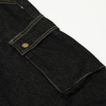 Retro Revival: The Ultimate Multi-Pocket Workwear Jeans - black