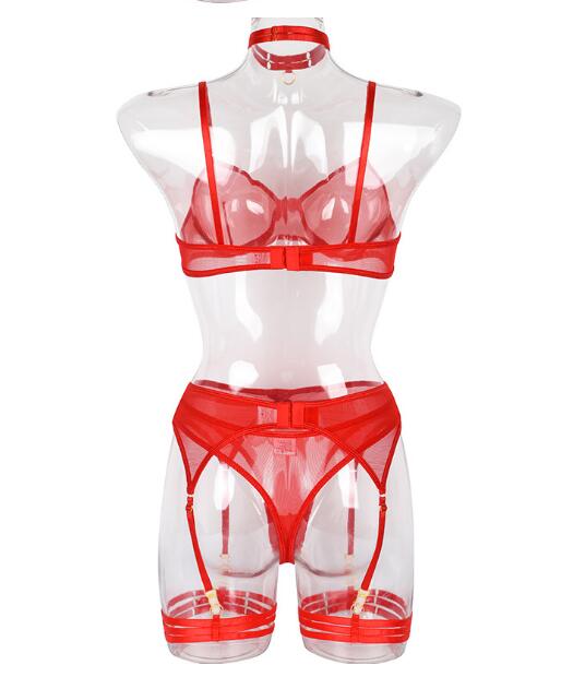 Slim Fit Four-Piece Female Underwear Set - runwayfashionista.com